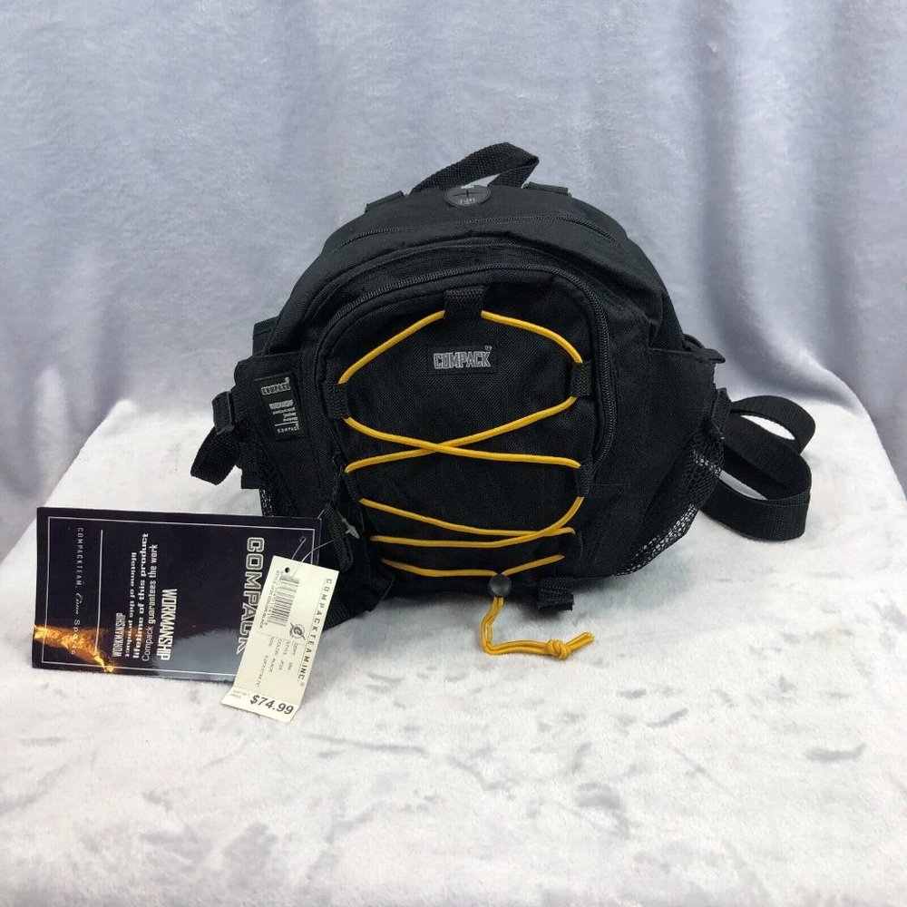 Compack Team Workmanship NWT 9.25 in X 11 in Black Biking Shoulder Waist Pack